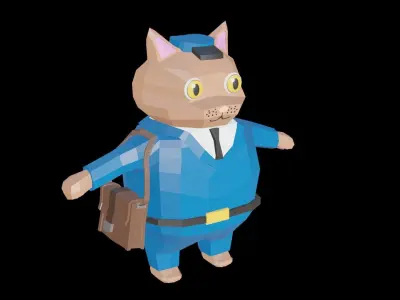 Post cat Free 3D model