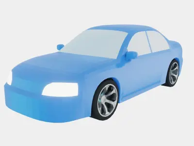 Simple Vehicles Traffic Transport Pack Low-poly 3D model