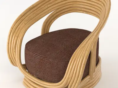 RATTAN CHAIR summer interior Free 3D model