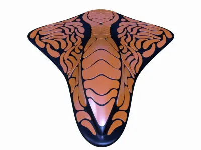 Alien space shuttle 3D model