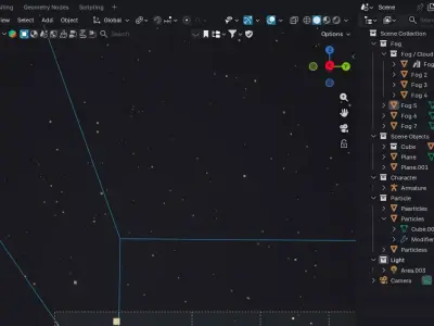 Azure Silence Scene in Blender 3D model