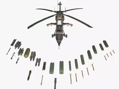  EC-665 Tiger ARH Australia Basic Animation Low-poly 3D model