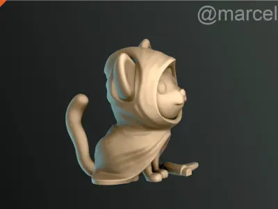 Halloween Cat Reaper Free 3D print model