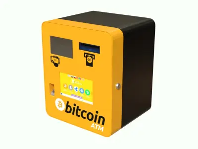 BTC Bitcoin ATM PBR 3D model