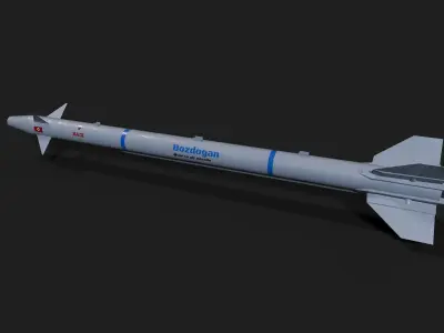 Bozdogan merlin air to air missile Low-poly 3D model