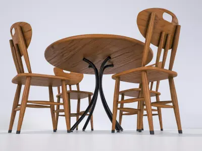 Round table Free low-poly 3D model purchase