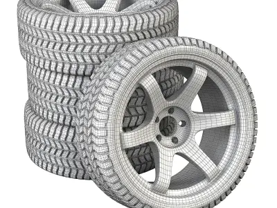 RimCar02 tyres 3D model