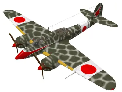 Kawasaki Ki-45 Kai Toryu 3D model