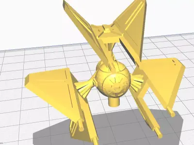 TIE defender low detail x wing game scale Free 3D print model