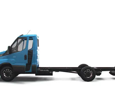 Iveco Daily Single Cab HQ Interior L3 Chassis 2023 3D model