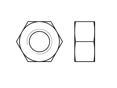 Hexagon nut ISO 4032 DIN 934 3D model