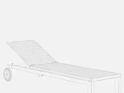 Chaise lounge Crate and Barrel Free 3D model