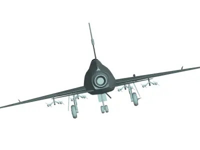 North American F-100 Super Sabre 3D model