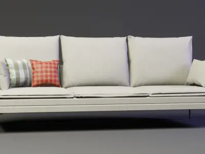 Furniture for architectural renders Free low-poly 3D model