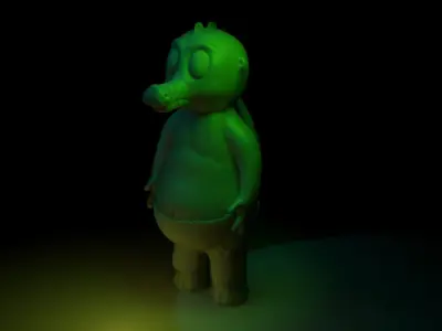 cartoon crocodile for toon 3D model