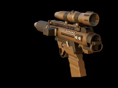 Star Wars Blaster Low-poly 3D model