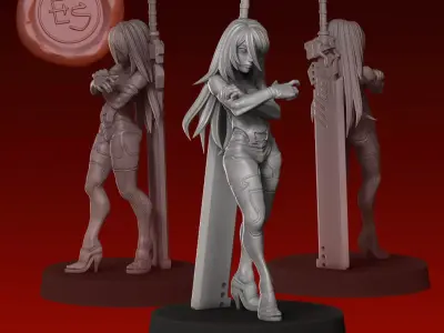 A2 - Nier Automata - 32mm Scale Miniature 3D print model