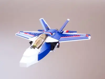 Lego creator  Plane 31039 3d model and bricks animation 3D model