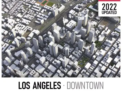 Los Angeles Low-poly 3D model