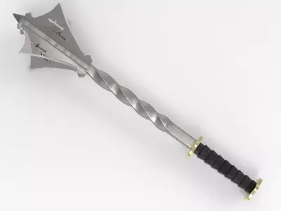greek mace Low-poly 3D model