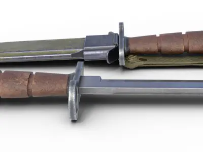 M1 carbine bayonet Low-poly 3D model