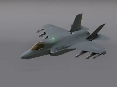 F35 -Bomber Fighter Jet Low-poly 3D model