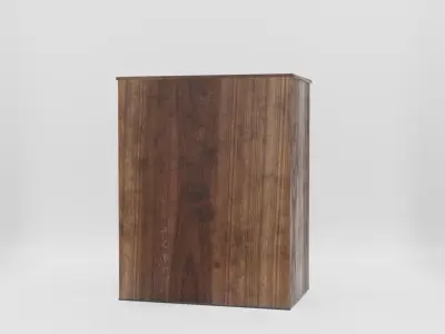 Wood Dresser Free low-poly 3D model
