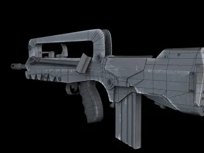 famas  gun Low-poly 3D model