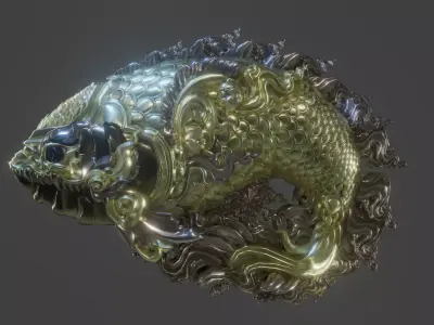 thai style art fish 3D model