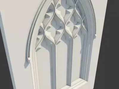 Medieval Gothic Window 05 3D model