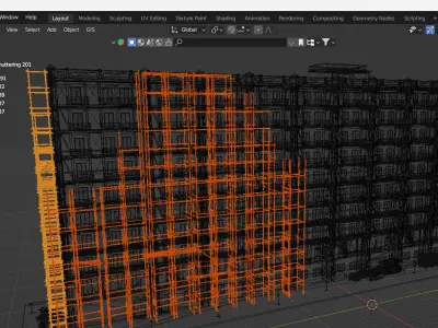 Construction Building 5 3D model