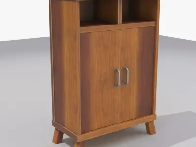 Cupboard wooden chest of drawers 3D model