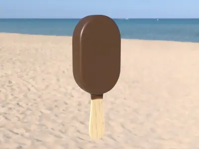 Ice Cream Bar - Chocolate 3D model