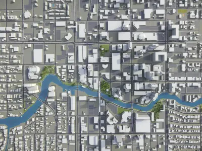 Fort Lauderdale Low-poly 3D model