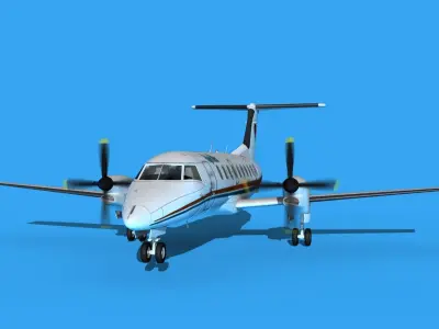 Embraer EMB120 Flight West 3D model