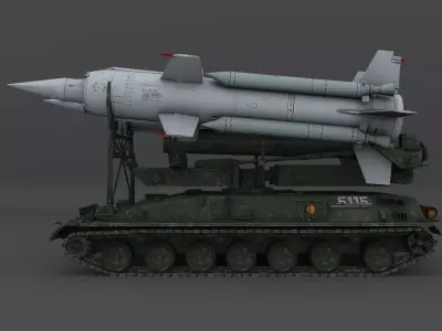 2K11M3 Krug  Low-poly 3D model