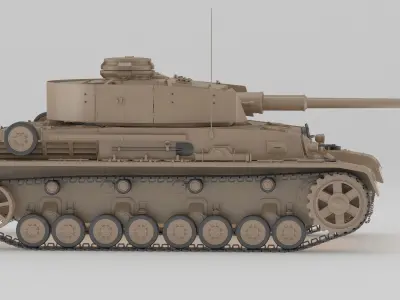 Panzer IV Tank 3D model