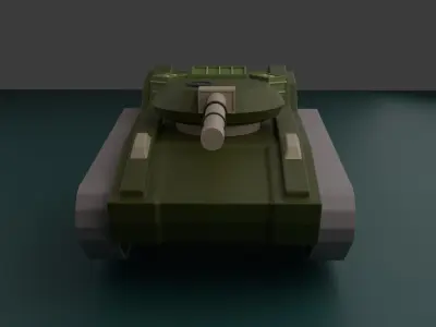 Low Poly Military Tank Free low-poly 3D model
