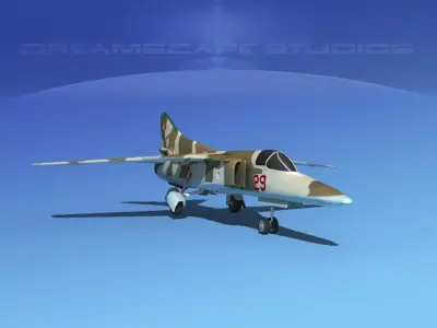 Mig-27 Flogger LP East Germany Low-poly 3D model