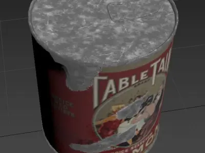 Tin Can Low-poly 3D model