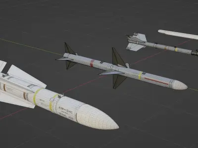 NATO Aircraft Missile Set 3D model