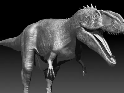 Dinosaur Carcharodontosaurus Sculpt Project 3D model