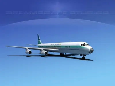 Douglas DC-8-63 Air New Zealand 3D model