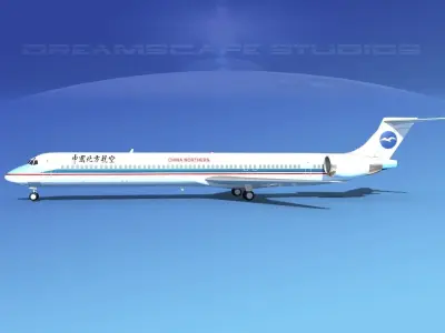McDonnell Douglas MD-90 China Northern 3D model