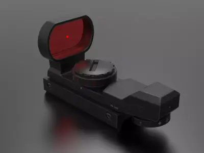 Reflex Red Dot Sight Low-poly 3D model
