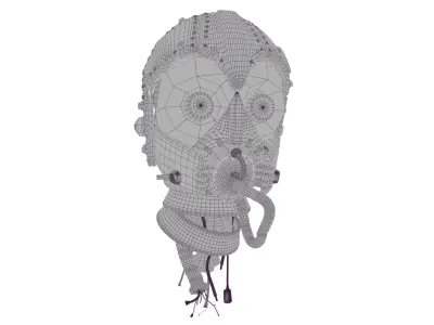 robot Head Free 3D model