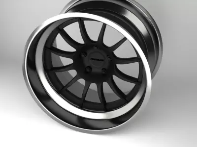 Forgeline TS3R Wheels Low-poly 3D model