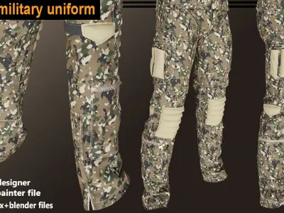 men military uniform 3D model