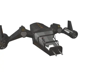 Concept Aircraft Low-poly 3D model