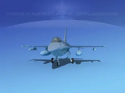 Gen Dyn F-16A Falcon Thailand 3D model